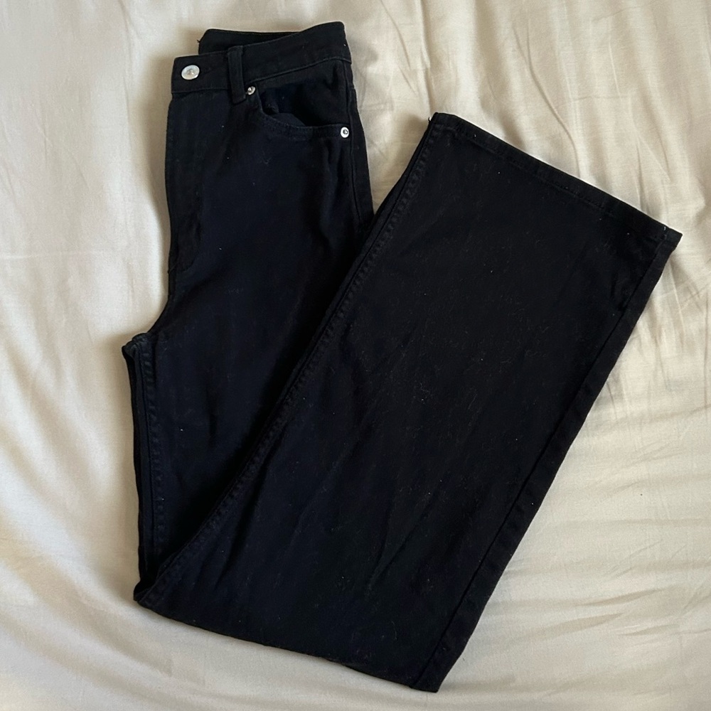 High Rise Black Straight Pants Size 2